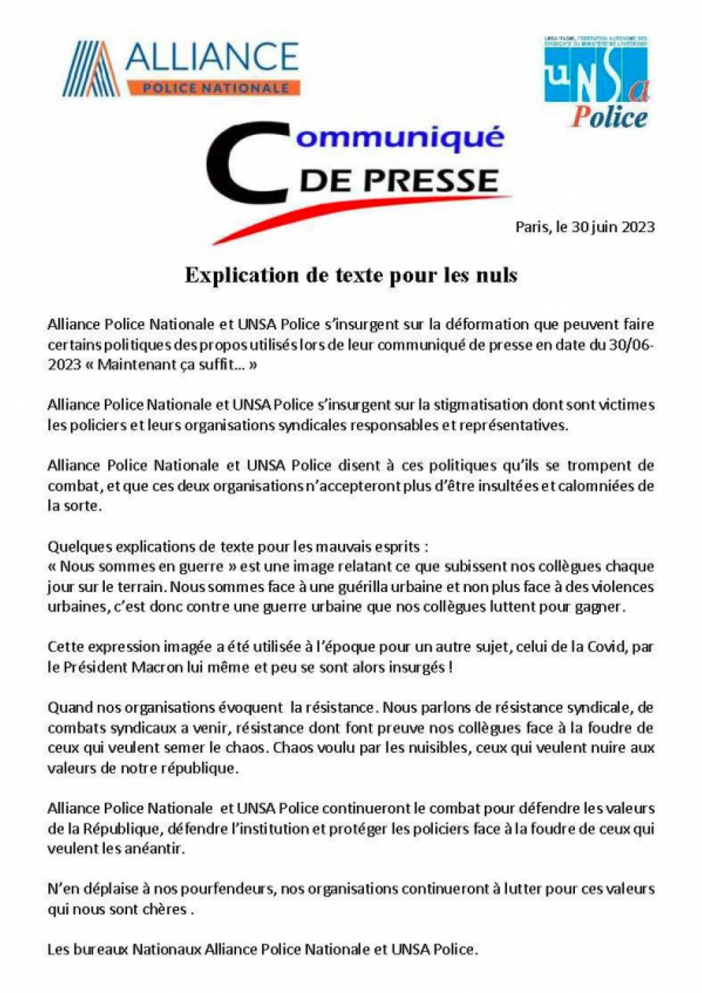 Explication de texte pour les NULS